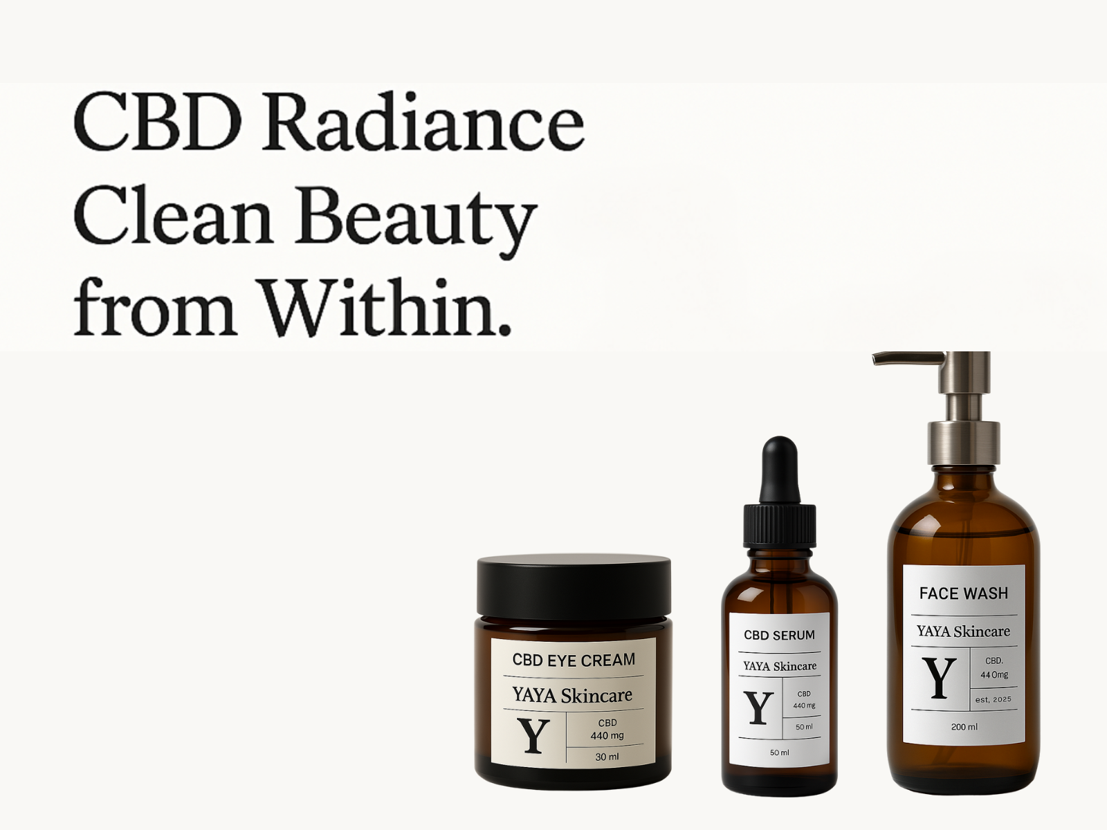 YAYA Skincare CBD Product Range